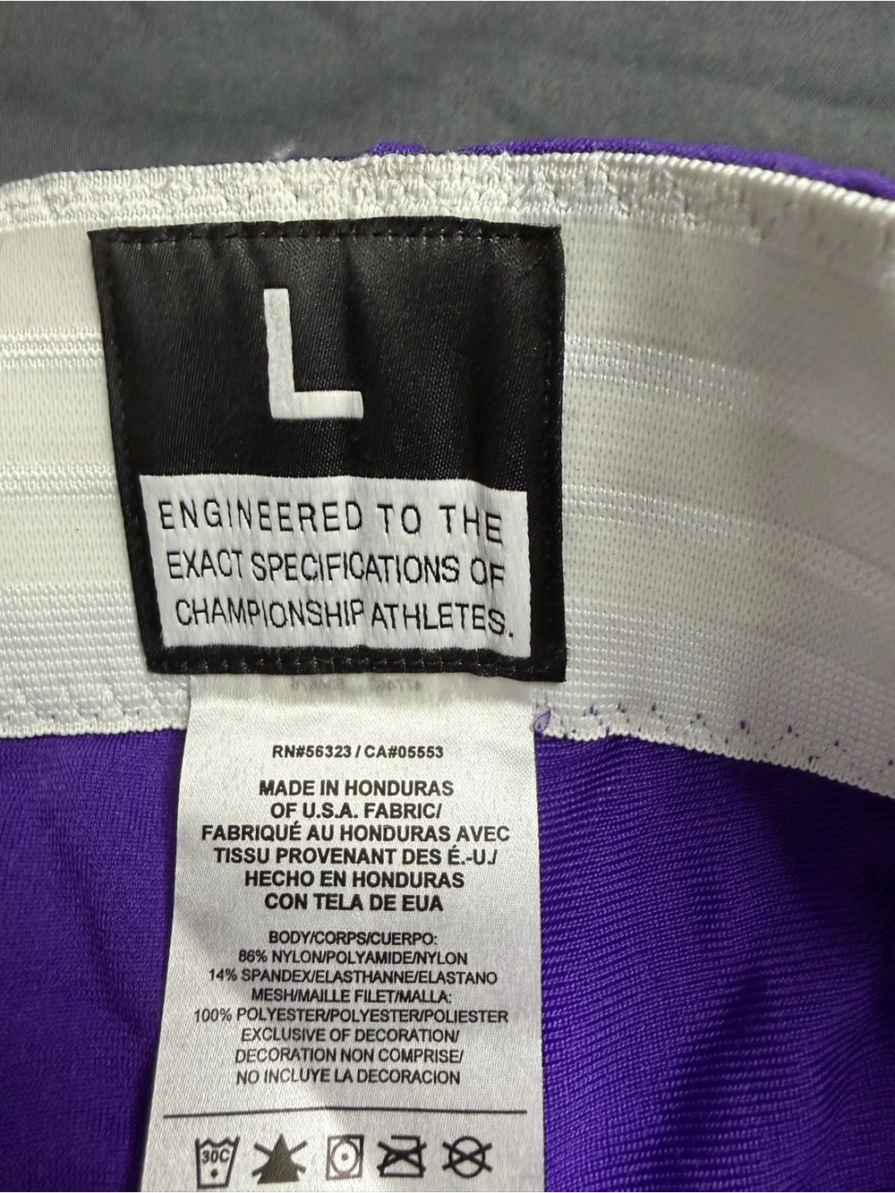 Nike Purple Football Shorts with White Side Stripe and Belt